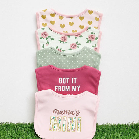 Aifeier - Pack of 5 Bibs - Girls - Theme 7