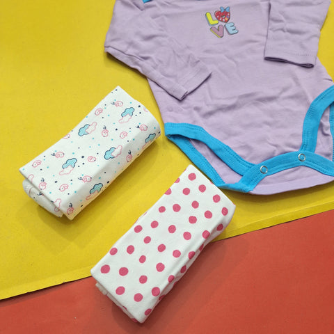 Little Love - Pack of 5 Long Sleeve Bodysuits - Girls