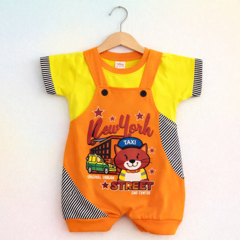 Hungle - 2 Pieces - Dungaree Set - Yellow - New York Street