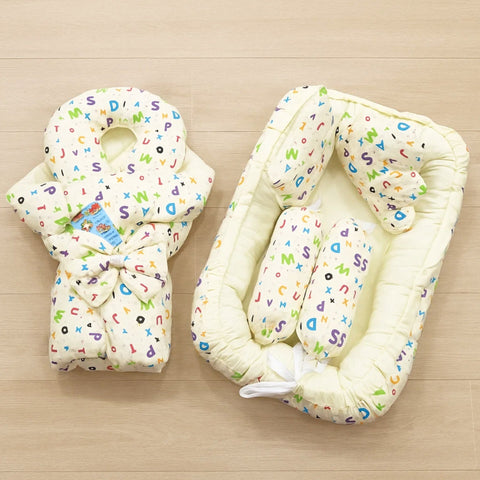Velvet - 7 Pieces - Snuggle Bed - Yellow - Alphabets - 25