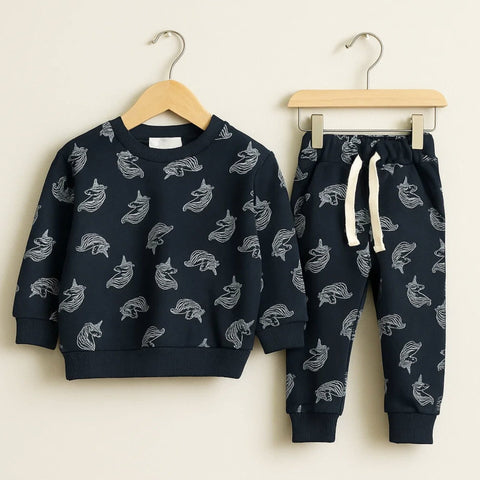 Z Kids - 2 Pieces - Suit Set - Black - Unicorn - 25
