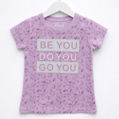 Floral - Cropped T-Shirt - Be You - Purple