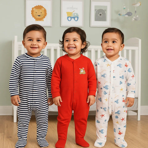 BRL - Pack of 3 - Sleep Suits - Party