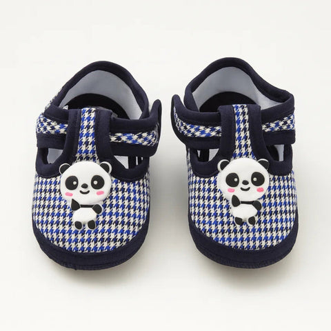 Xiao - Booties - Navy - Check Panda