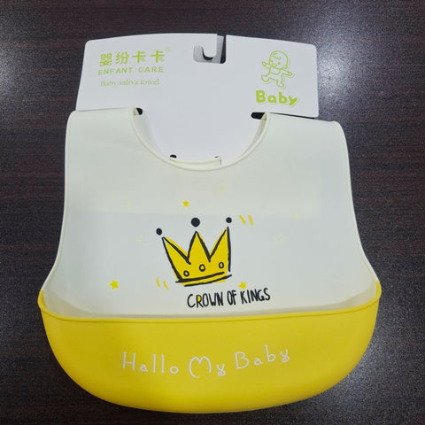 Silicon Container Bib - Yellow - Crown