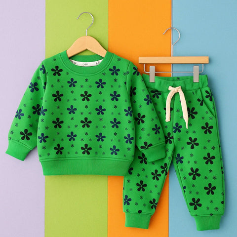 Z Kids - 2 Pieces - Suit Set - Light Green - Flowers - 25