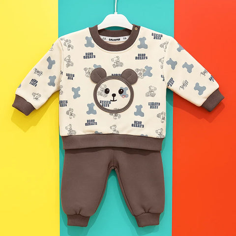 2 Pieces - Suit Set - Brown - Little Bear