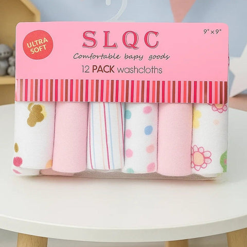 SLQC - Pack of 12 Face Towels - Pink - China