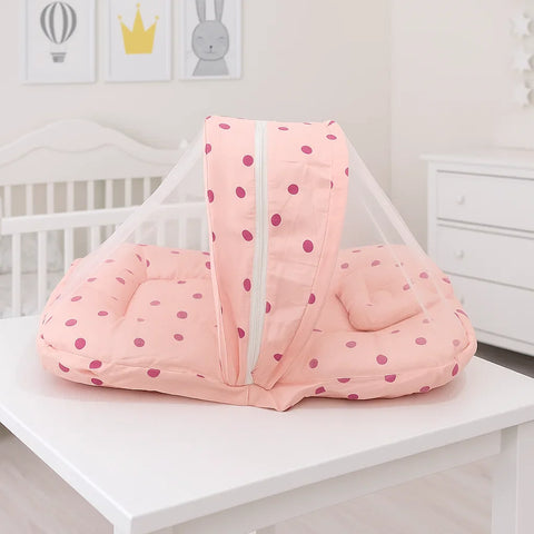 Mosquito Bed Net - Vol-09-25 - Pink - Polka