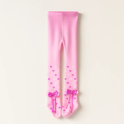 XUEYUR - Legging - Hearts & Bow - Light Pink - (4-5 Years)