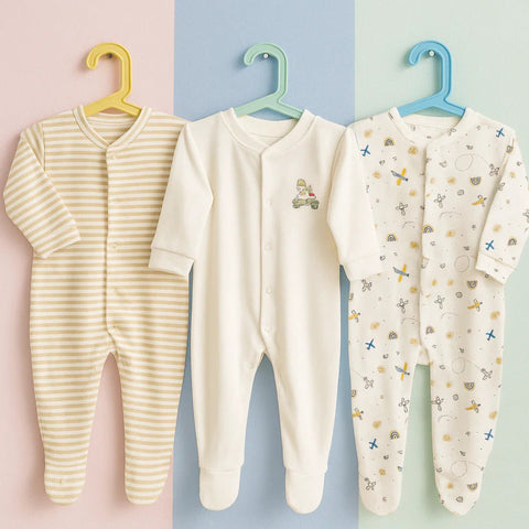 BRL - Pack of 3 - Sleep Suits - Streak