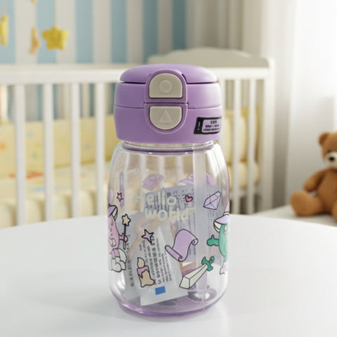Hello World - Straw Sippy Cup - Purple - 510 ML