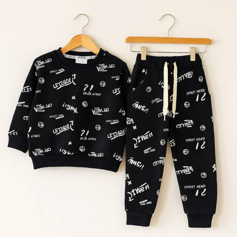 Z Kids - 2 Pieces - Suit Set - Black - Street Hero - 25