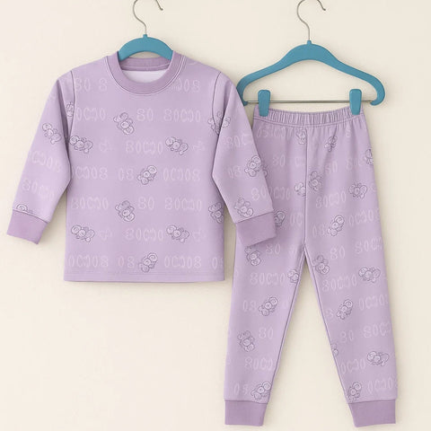 2 Pieces - Suit Set - Purple - Character