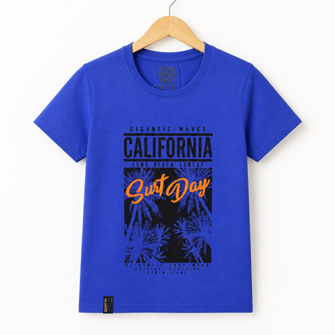 RL - Short Sleeve - Round Neck - T-Shirt - Blue - California