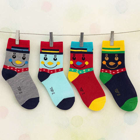 Pair of 4 Socks - 4-8 Years - Smile 707