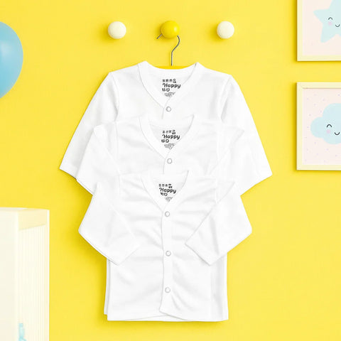 Pack of 3 - Buttoned Vests - White
