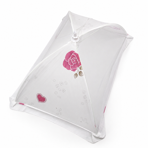 Foldable Umbrella Mosquito Net - Pink - Flower