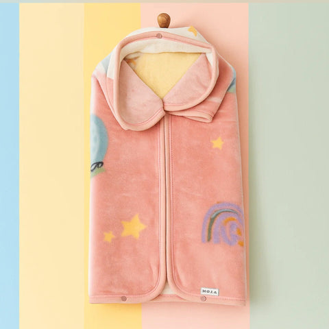Mora Mink Single Ply - Zip Blanket - Pink - Balloon  - 34*32 Inches