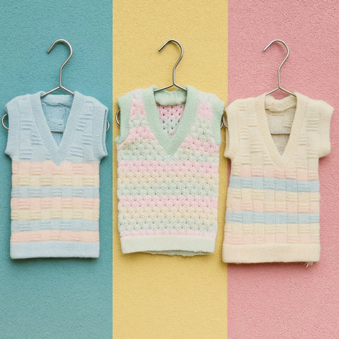 Pack of 3 - Woolen Vests V Neck - Colors
