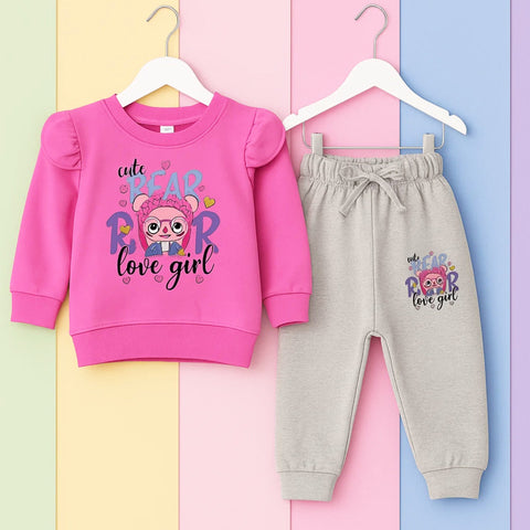 2 Pieces - Suit Set - Pink - Love Girl - 25