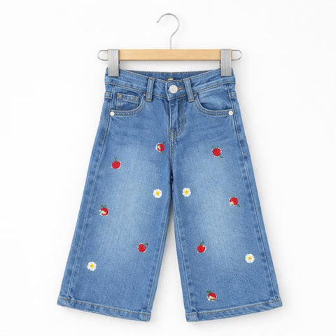 MNG - Bell Bottom - Jeans - Light Blue - Embroidered - (1-6Y)