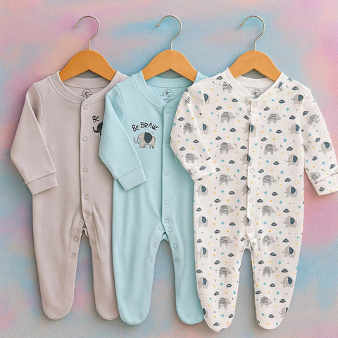 BRL - Pack of 3 - Sleep Suits - Brave