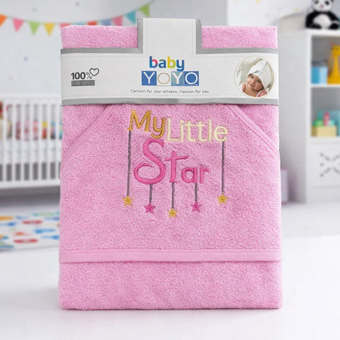 Baby Yoyo - Hooded Bath Towel - Baby Pink - 80*80 CM