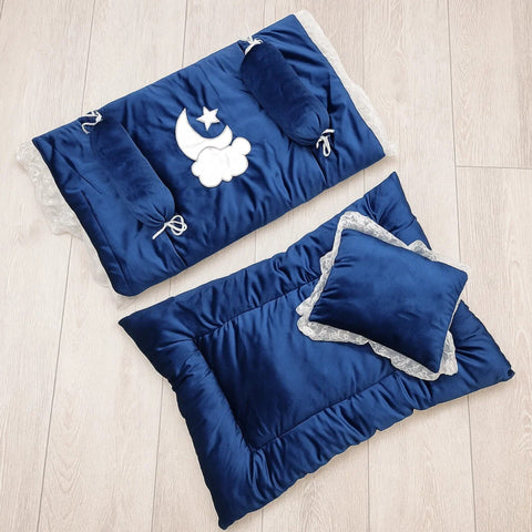 Royal's - 5 Pieces - Baby Bedding Set - Royal Blue