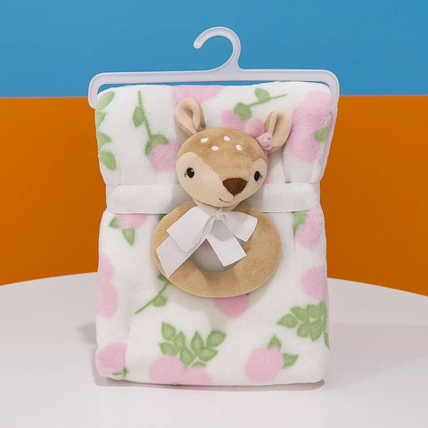 Hudson - Plush Toy Blanket - Fruit & Deer