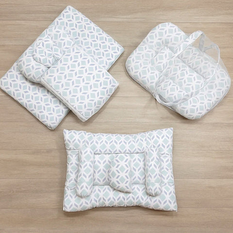 8 Pieces Bedding Set - Vol 07-25 - Green - Check
