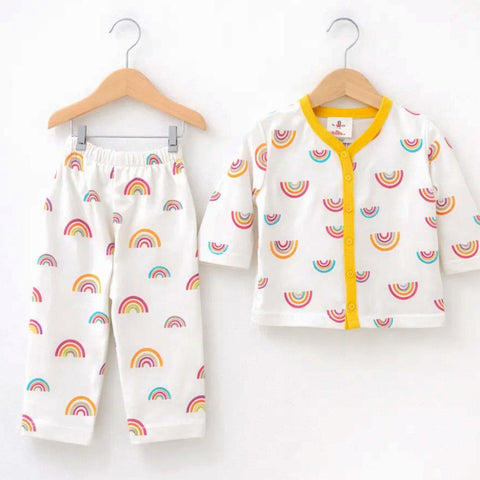 TBS - Cotton Jersey - Night Suit - Yellow - Rainbow - 26