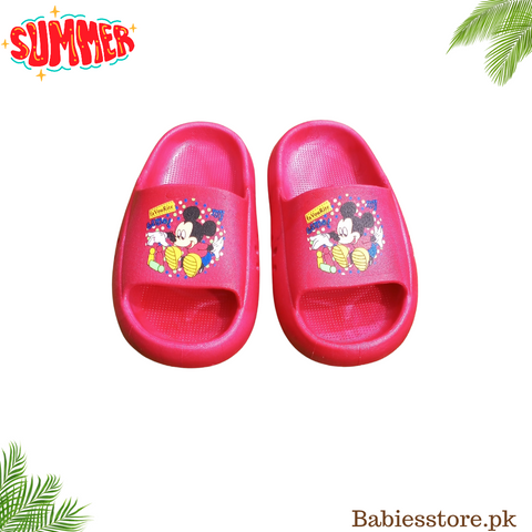 Summer Soft Slipper - Maroon - Mickey Mouse