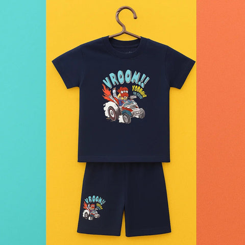 Lucido - T-Shirt & Shorts - Navy Blue - Vroom