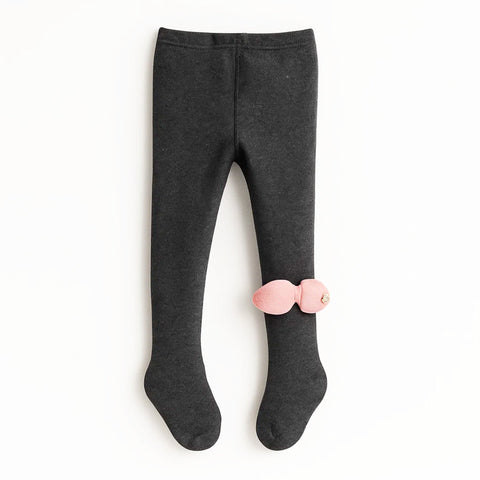 Sunny Time - Legging - Bow - Dark Grey - (S-1-2 Years)