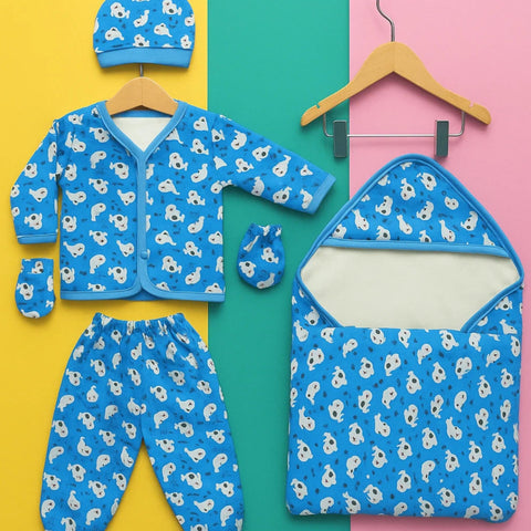 Fleece - 5 Pieces - Starter Set - Blue - Fish
