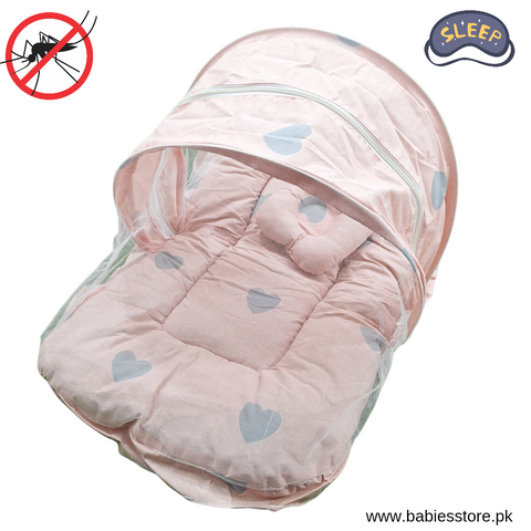 Mosquito Bed Net - Vol-04-25 - Pink - Hearts