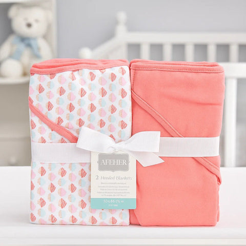 Aifeier - Pack of 2 - Hooded Cotton Wraps - Cupcake
