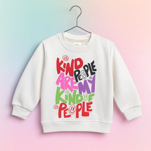 ZY - Sweat Shirt - White - Kind People