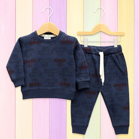 Z Kids - 2 Pieces - Suit Set - Dark Blue Car - 25