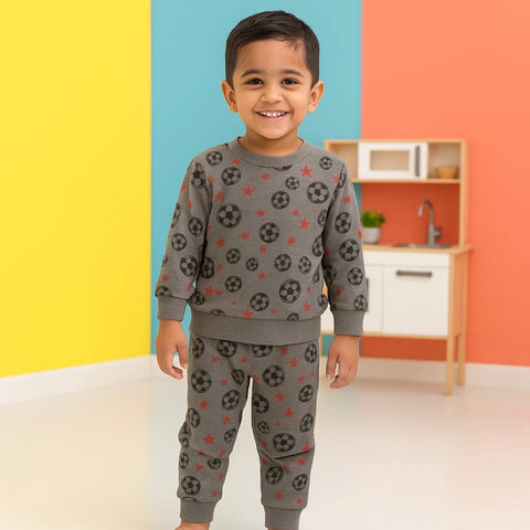 Z Kids - 2 Pieces - Suit Set - Light Grey - Football - 25