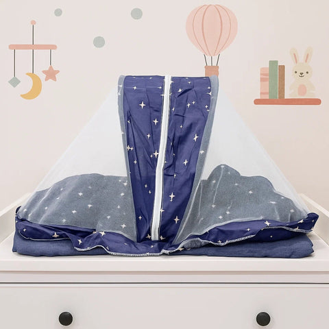 Mosquito Bed Net - Vol-08-25 - Navy Blue - Sparkle