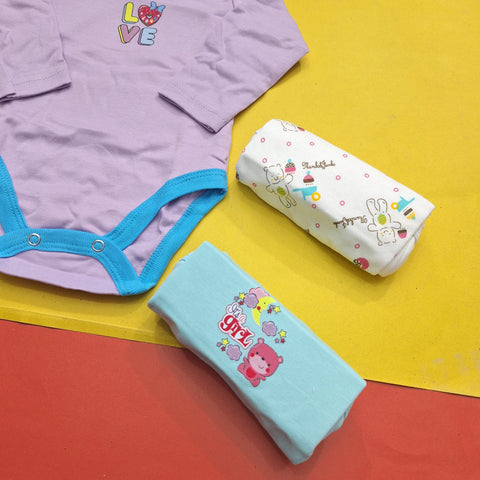 Little Love - Pack of 5 Long Sleeve Bodysuits - Girls