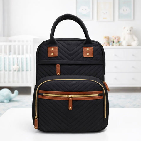Sarah Aly - Fashion Waterproof Diaper Backpack - Black
