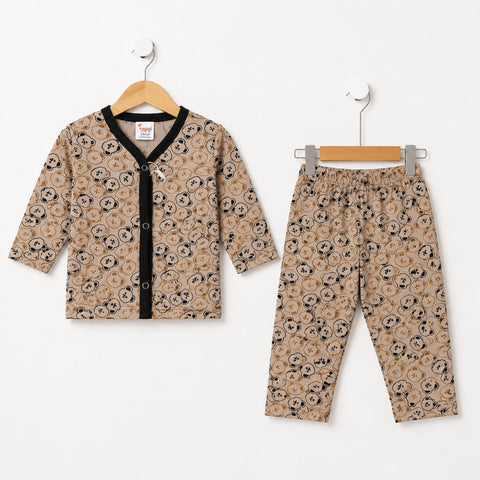 TBS - Cotton Jersey - Night Suit - Brown - Bears - 26