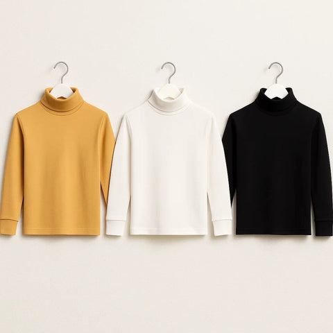 TBS - Pack of 3 - Thermal High Neck - Skin Black White