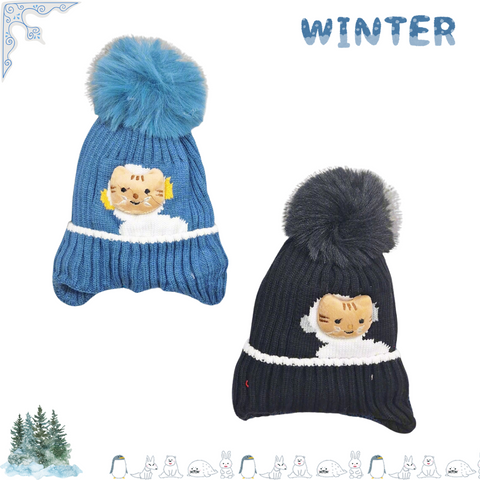 Street Six - Pack of 2 Caps - Cat - Blue & Black
