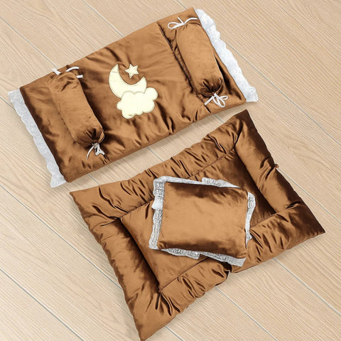 Royal's - 5 Pieces - Baby Bedding Set - Golden Brown