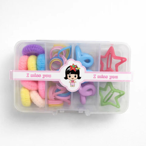 Miss You Rectangle - Girl's Accessory Set - Ponies Catchers Bands Pins