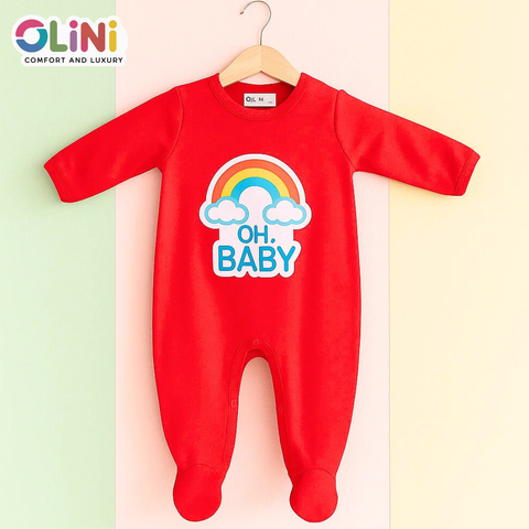 OLINI - Fleece - Romper - Red - Baby